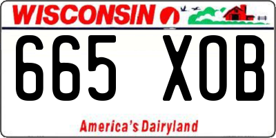 WI license plate 665XOB