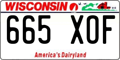 WI license plate 665XOF