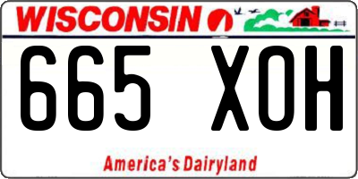 WI license plate 665XOH