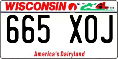 WI license plate 665XOJ