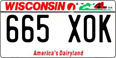 WI license plate 665XOK