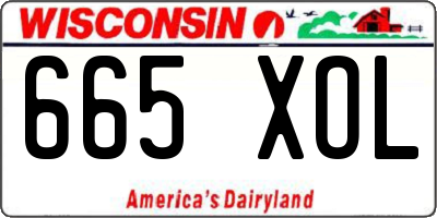 WI license plate 665XOL