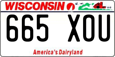 WI license plate 665XOU