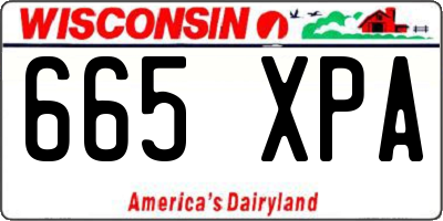 WI license plate 665XPA
