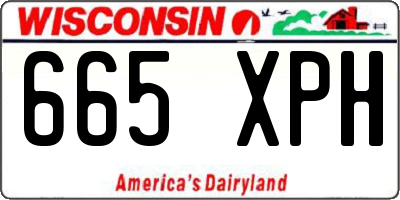 WI license plate 665XPH