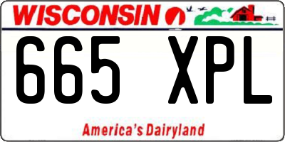 WI license plate 665XPL