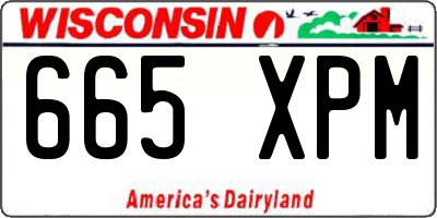 WI license plate 665XPM