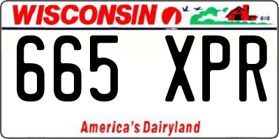 WI license plate 665XPR