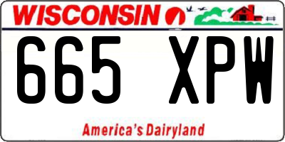 WI license plate 665XPW