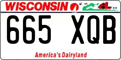 WI license plate 665XQB