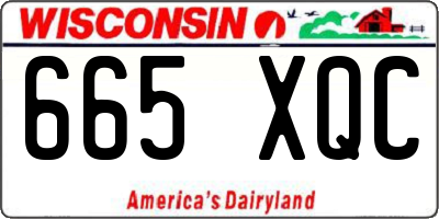 WI license plate 665XQC