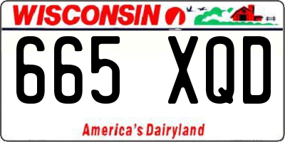 WI license plate 665XQD