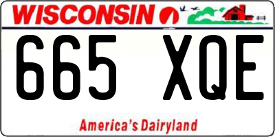 WI license plate 665XQE