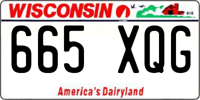 WI license plate 665XQG