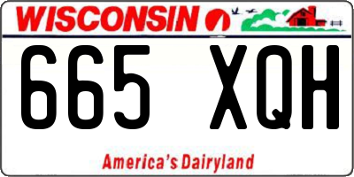 WI license plate 665XQH