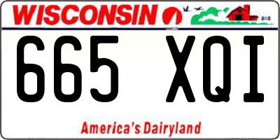 WI license plate 665XQI