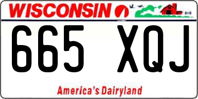 WI license plate 665XQJ