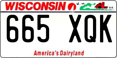 WI license plate 665XQK