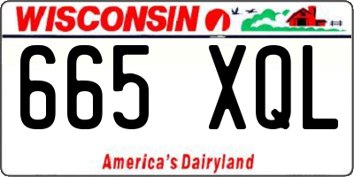 WI license plate 665XQL