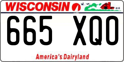 WI license plate 665XQO