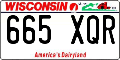 WI license plate 665XQR