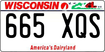 WI license plate 665XQS