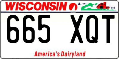 WI license plate 665XQT