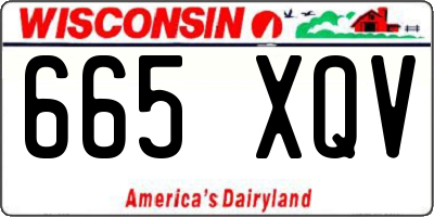 WI license plate 665XQV