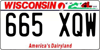 WI license plate 665XQW