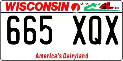 WI license plate 665XQX