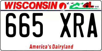 WI license plate 665XRA