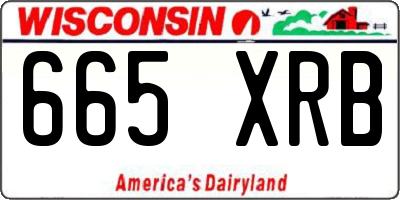 WI license plate 665XRB