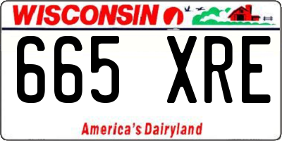 WI license plate 665XRE
