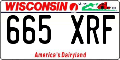WI license plate 665XRF
