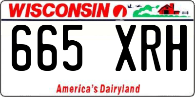 WI license plate 665XRH