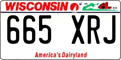 WI license plate 665XRJ