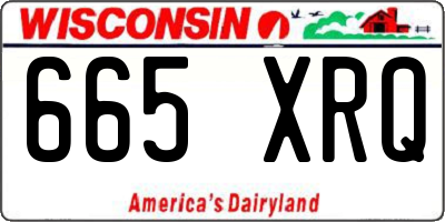 WI license plate 665XRQ