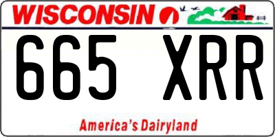 WI license plate 665XRR
