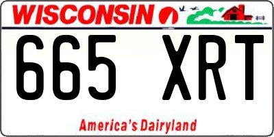 WI license plate 665XRT