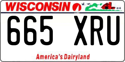 WI license plate 665XRU