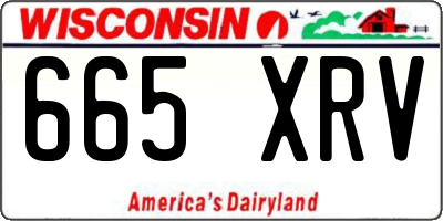 WI license plate 665XRV