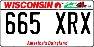 WI license plate 665XRX