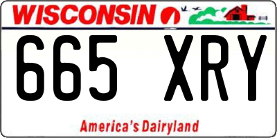 WI license plate 665XRY