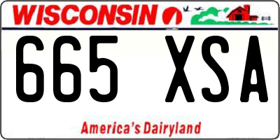 WI license plate 665XSA