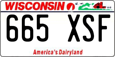 WI license plate 665XSF
