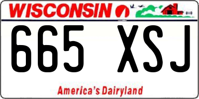 WI license plate 665XSJ