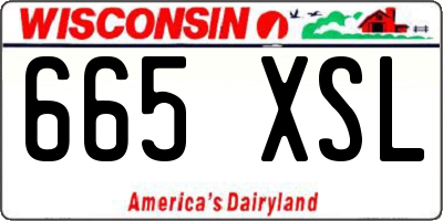 WI license plate 665XSL