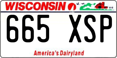 WI license plate 665XSP