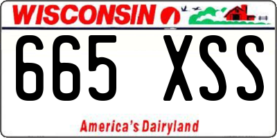 WI license plate 665XSS