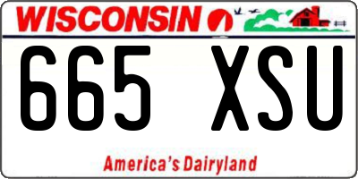 WI license plate 665XSU